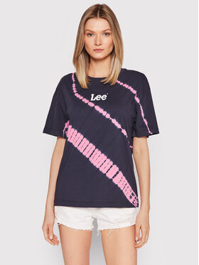 Lee Lee T-Shirt Crew L43PEHUN Granatowy Regular Fit