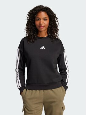 adidas adidas Bluza Essentials 3-Stripes Fleece Czarny Regular Fit