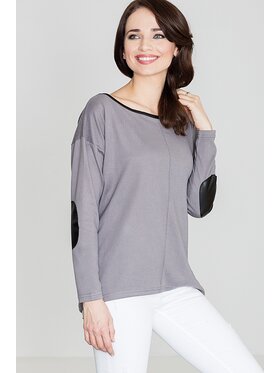 Lenitif Lenitif Sweter K118 Szary Regular Fit