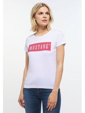 Mustang Mustang T-Shirt ALINA Biały Regular Fit