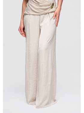 Ombre Ombre Spodnie materiałowe OW-PA-E0012 Beżowy Relaxed Fit