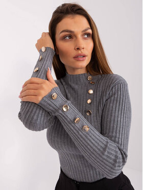 Merg Merg Sweter 241596 Szary Regular Fit