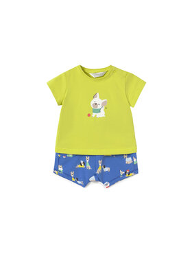 Mayoral Mayoral Komplet t-shirt i spodenki 1206 Kolorowy Regular Fit