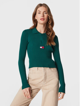 Tommy Jeans Tommy Jeans Sweater Badge DW0DW14260 Zöld Slim Fit