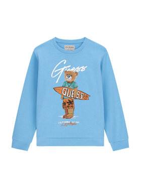 Guess Guess Bluza L6GQ04 KA6R4 Niebieski Regular Fit