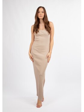 DKaren Sport DKaren Sport Sukienka codzienna DK-K-P7 Beżowy Slim Fit