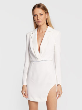 PINKO Pinko Коктейлна рокля Alejandra 1G1836 7624 Бял Slim Fit
