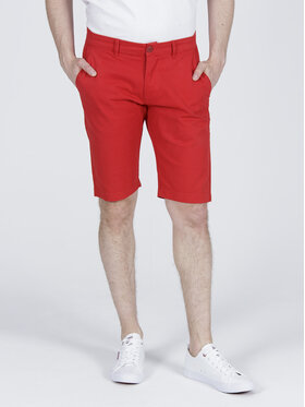 Cross Jeans Cross Jeans Szorty materiałowe A 565-310 Czerwony Chino Fit