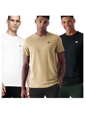 4F 4F Set di t-shirt 4FWSS25TTSHM3956-95S Multicolore Regular Fit