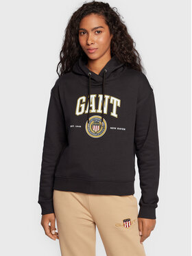 Gant Gant Sweatshirt Crest Shield 4203667 Schwarz Regular Fit