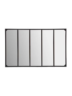 MIAhome MIAhome Lustro loftowe w żeliwnej ramie London 160x100 cm Czarny