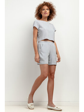 Tessita Tessita Szorty materiałowe SPODENKI_T402_2_XS Szary Relaxed Fit