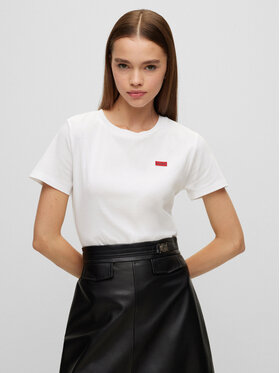 Hugo Hugo Тишърт 50478510 Бял Regular Fit