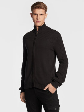 Solid Solid Cardigan Clive 21107144 Noir Regular Fit