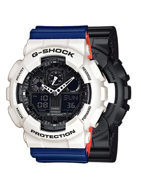 Casio Casio Zegarek SET GA-100-1A1ER + BEZEL 10395292 + PASEK 10527467 Niebieski