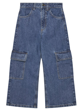 United Colors Of Benetton United Colors Of Benetton Jeans hlače 4DW2CE035 Modra Wide Leg