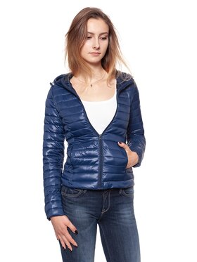 Wrangler Wrangler Kurtka damska PUFFER JACKET Niebieski Slim Fit