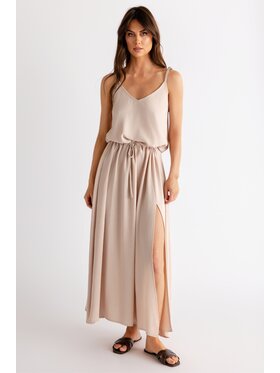 STONE SKIRTS STONE SKIRTS Sukienka letnia Luisa Beżowy Regular Fit