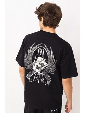 Mercur Mercur T-Shirt Gothic Czarny Comfortable Fit