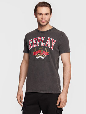 Replay Replay Póló M6290.000.23356M Fekete Regular Fit