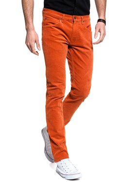 Lee Lee Spodnie materiałowe LUKE Pomarańczowy Slim Fit