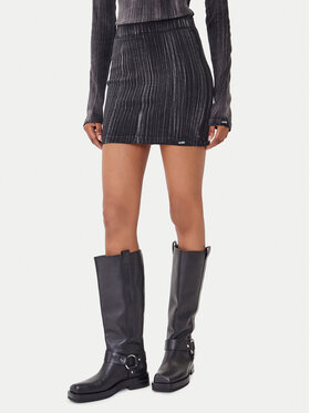 Guess Jeans Guess Jeans Mini sukňa W5BD1H KCTT1 Sivá Slim Fit