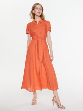 Marella Marella Košeľové šaty Banca 2332210334 Oranžová Regular Fit