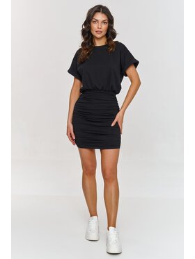 Makadamia Makadamia Sukienka codzienna M877 Czarny Standard Fit