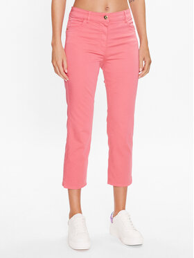 Olsen Olsen Kalhoty z materiálu Mona 14001969 Červená Slim Fit