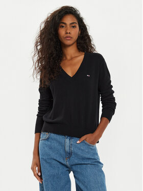 Tommy Jeans Tommy Jeans Pullover Tjw Essential DW0DW18670 Schwarz Regular Fit