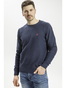 Cross Jeans Cross Jeans Sweter 34251-001 Granatowy Regular Fit