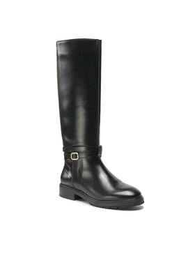 Tommy Hilfiger Tommy Hilfiger Jojikų batai Leather Belt Longboot FW0FW06758 Juoda