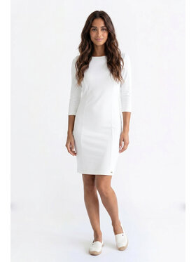FIGL FIGL Φόρεμα κοκτέιλ M1351 Κρεμ Straight Fit