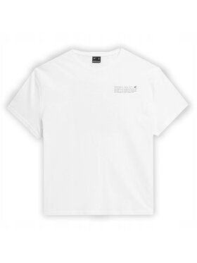 4F 4F T-Shirt TTSHF344 Biały Comfortable Fit