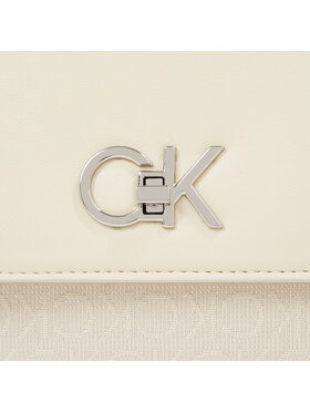 Calvin Klein Ročna Torba Re-Lock Conv Shoulder Bag_Jcq K60K611755 Écru