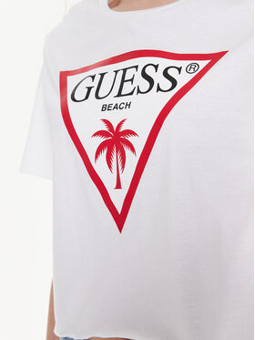 Guess T-shirt Logo E02I01 JA914 Bijela Boxy Fit