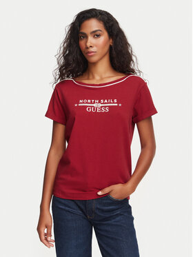Guess Guess Футболка W6YI58 K5317 Темно-червоний Regular Fit