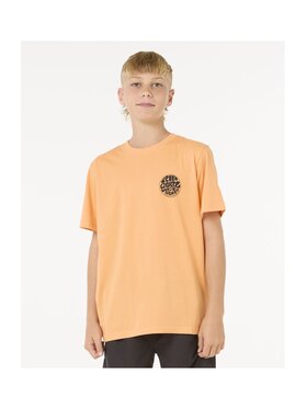 Rip Curl Rip Curl T-Shirt Wetsuit Icon Tee -Kids Pomarańczowy Standard Fit