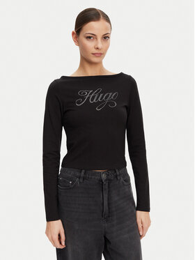 HUGO HUGO Bluse 50537227 Schwarz Slim Fit