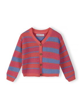 minoti minoti Kardigan 30KNIT106 Koralowy Regular Fit