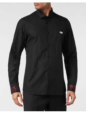 PHILIPP PLEIN PHILIPP PLEIN Koszula 20655 Czarny Fitted Fit
