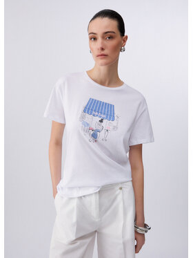 Liu Jo Liu Jo T-Shirt WA6502JS923P9411 Biały Regular Fit