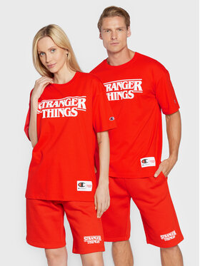 Champion Champion T-shirt Unisex STRANGER THINGS 217791 Rouge Custom Fit