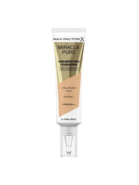 Max Factor Max Factor Max Factor Miracle Pure SPF30 PA+++ podkład poprawiający kondycję skóry 35 Pearl Beige 30ml Podkład czarny