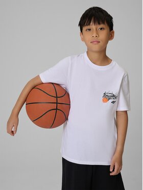 4F 4F T-Shirt 4FJRAW26TTSHM4343-10S Bílá Regular Fit