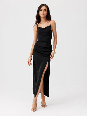 Roco Fashion Roco Fashion Sukienka koktajlowa Aria Czarny Slim Fit