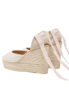 Manebi Espadrile Wedge Espadrilles 7.0 WV O Écru