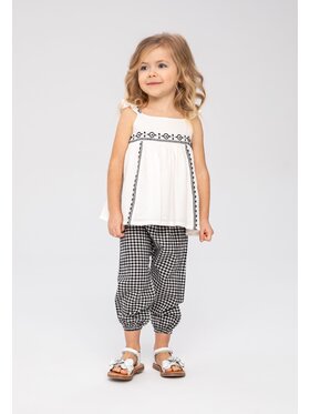 MINOTI MINOTI Komplet bluzka i legginsy africa 2 Écru Regular Fit