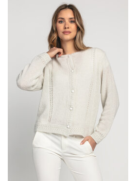Fobya Fobya Kardigan F1978 Écru Basic Fit