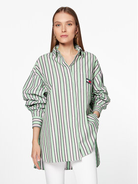 Tommy Jeans Tommy Jeans Košile DW0DW15212 Zelená Oversize